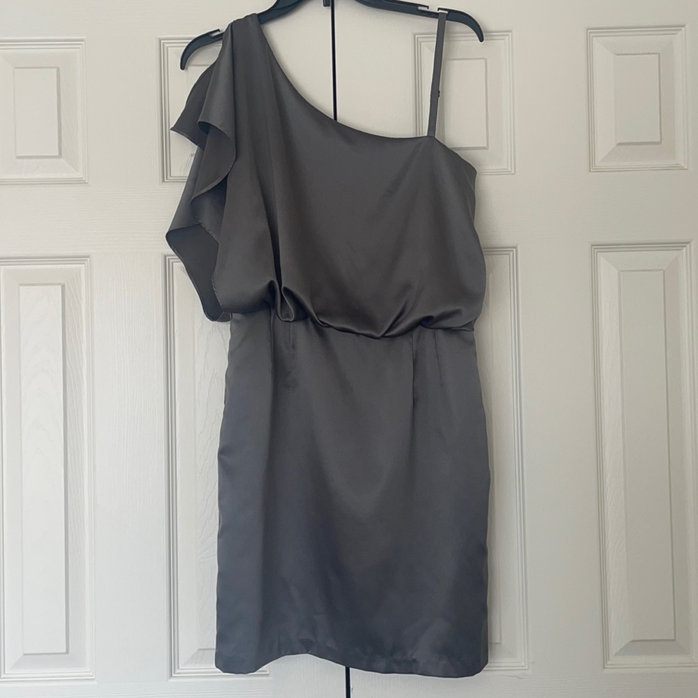 Jessica Simpson DRESS 6 Gray asymmetrical cute